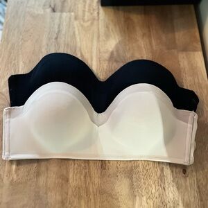 Lively Black and Cream Strapless Bras Bundle